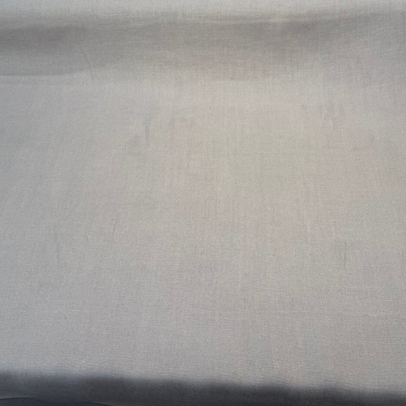 Libeco Belgian Tailored Linen Sanfor Airo Gray Smoke Linen Fabric - Smoke Gray, 54-56" Width (By The Yard)