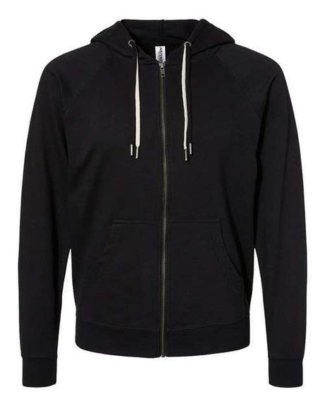 Independent Trading Co. Unisex Icon Lightweight Loopback Terry Full-Zip Hooded Sweatshirt