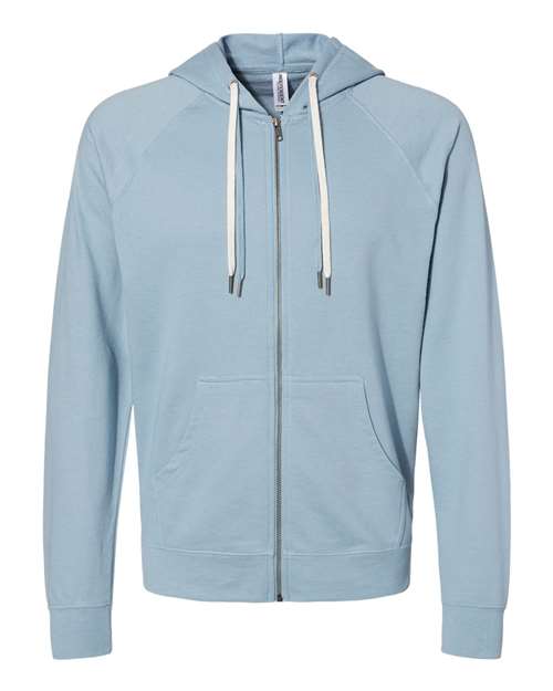 Independent Trading Co. Unisex Icon Lightweight Loopback Terry Full-Zip Hooded Sweatshirt