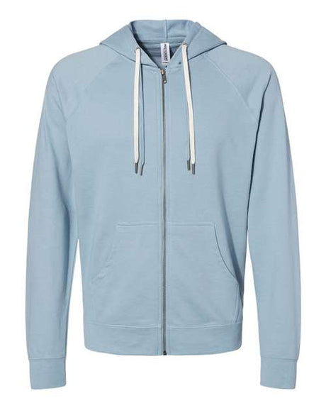 Independent Trading Co. Unisex Icon Lightweight Loopback Terry Full-Zip Hooded Sweatshirt