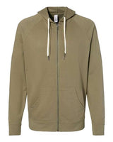 Independent Trading Co. Unisex Icon Lightweight Loopback Terry Full-Zip Hooded Sweatshirt