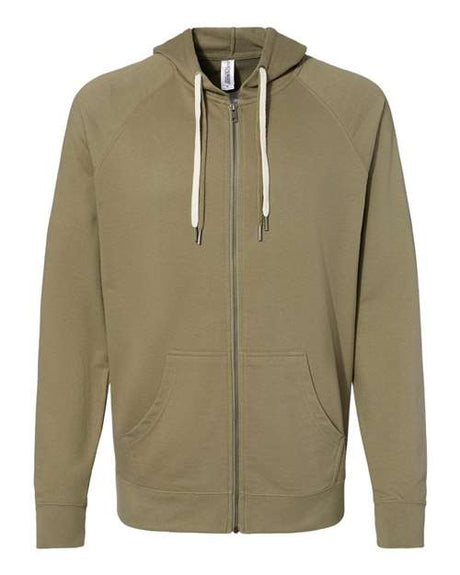 Independent Trading Co. Unisex Icon Lightweight Loopback Terry Full-Zip Hooded Sweatshirt
