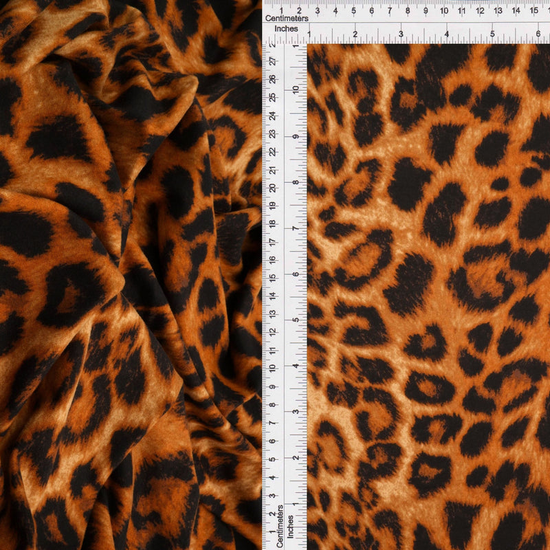Animal Print Brushed DTY Knit Fabric