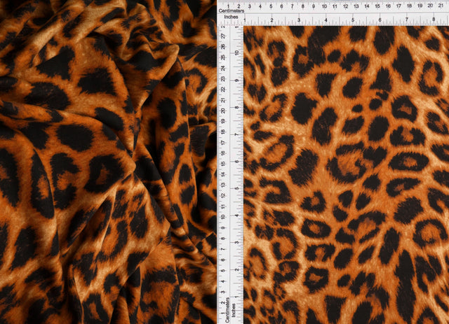 Animal Print Brushed DTY Knit Fabric