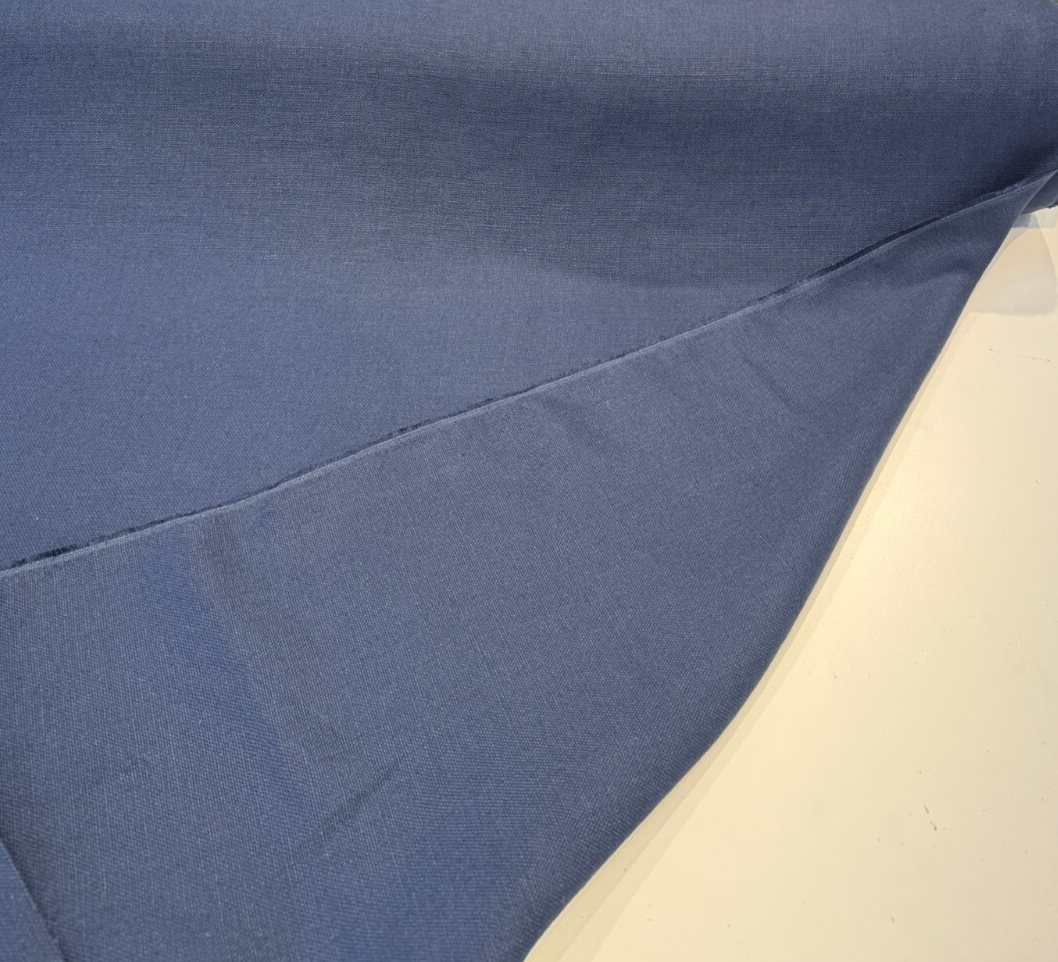 Libeco Belgian Tailored Linen Sanfor Airo Linen Fabric - Dark Blue, 56" Width (1 Yard)
