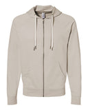 Unisex Icon Lightweight Loopback Terry Full-Zip Hooded Sweatshirt