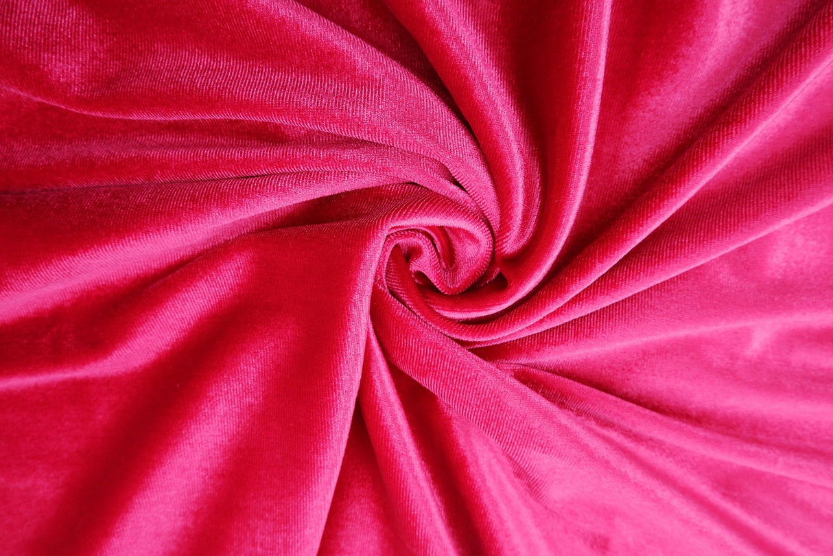 Velvet Stretch Knit Fabric Solid