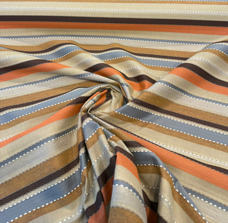 Sunbrella Corral Stripe Adobe Solution Dyed Acrylic Fabric - Adobe Stripe, 54" Width (1 Yard)