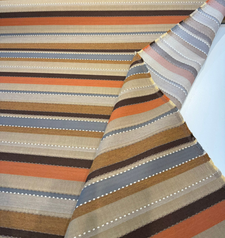 Sunbrella Corral Stripe Adobe Solution Dyed Acrylic Fabric - Adobe Stripe, 54" Width (1 Yard)