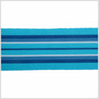 Aqua/White/Dark Blue Striped Grosgrain Ribbon