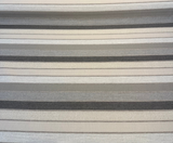 Sunbrella Lucy Stripe Acrylic Fabric - Asphalt Gray, Taupe, Pebble, Charcoal Horizontal Stripe, 54" Width (1 Yard)