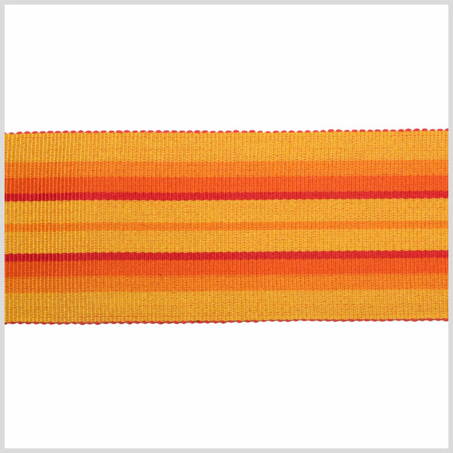 Sunshine/Orange/Mango Striped Grosgrain Ribbon