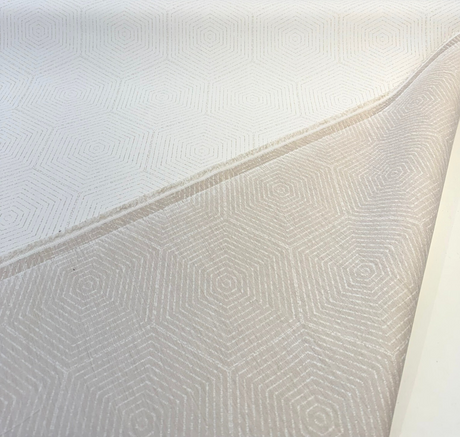 Sunbrella Enrich Acrylic Fabric - Cloud White, Geometric Jacquard, 54" Width (1 Yard)