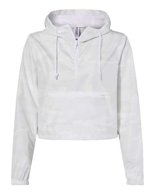 Women's Lightweight Quarter-Zip Pullover Crop Windbreaker