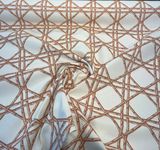 Sunbrella Reign Canyon Rust Solution-Dyed Acrylic Fabric - Rust Geometric Pattern, 54" Width (1 Yard)