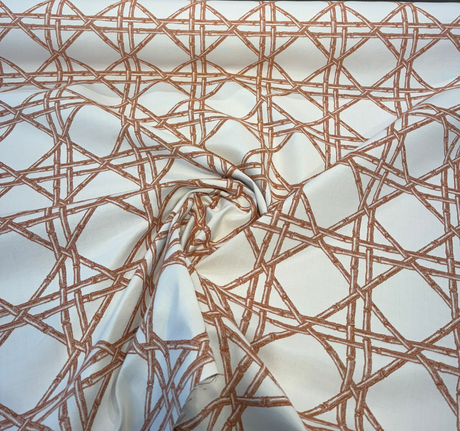 Sunbrella Reign Canyon Rust Solution-Dyed Acrylic Fabric - Rust Geometric Pattern, 54" Width (1 Yard)