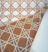 Sunbrella Reign Canyon Rust Solution-Dyed Acrylic Fabric - Rust Geometric Pattern, 54" Width (1 Yard)