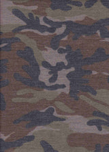 Camouflage Stretch French Terry Knit Fabric