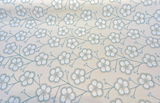 Sunbrella Lucia Mist Acrylic Fabric - Floral, Blue Beige, 54" Width (1 Yard)