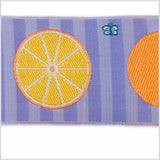 Orange/Lavender French Jacquard Ribbon