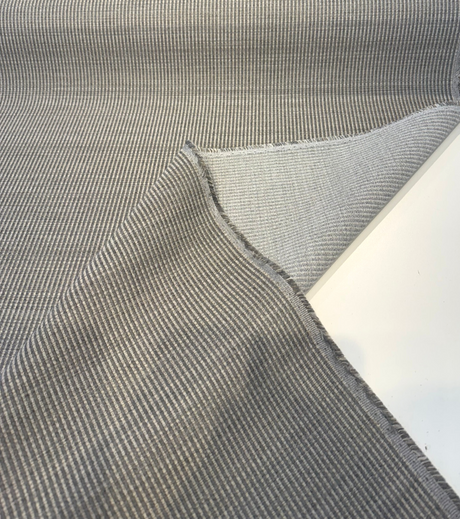 Sunbrella Layer Smoke Acrylic Fabric - Rib Gray, Textured, 54" Width (1 Yard)