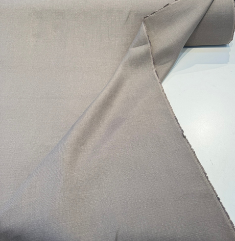 Libeco Belgian Tailored Linen Sanfor Airo Taupe Linen Fabric - Taupe, Approx. 54-56 Inches Width (1 Yard)