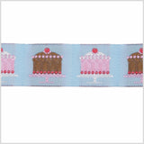 1" Baby Blue French Jacquard Ribbon