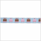 1" Baby Blue French Jacquard Ribbon