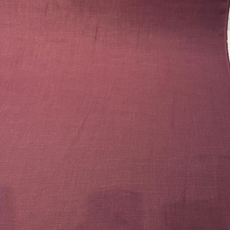 Libeco Belgian Tailored Linen Sanfor Airo Merlot Fabric - Merlot, 54-56" Width (1 Yard)