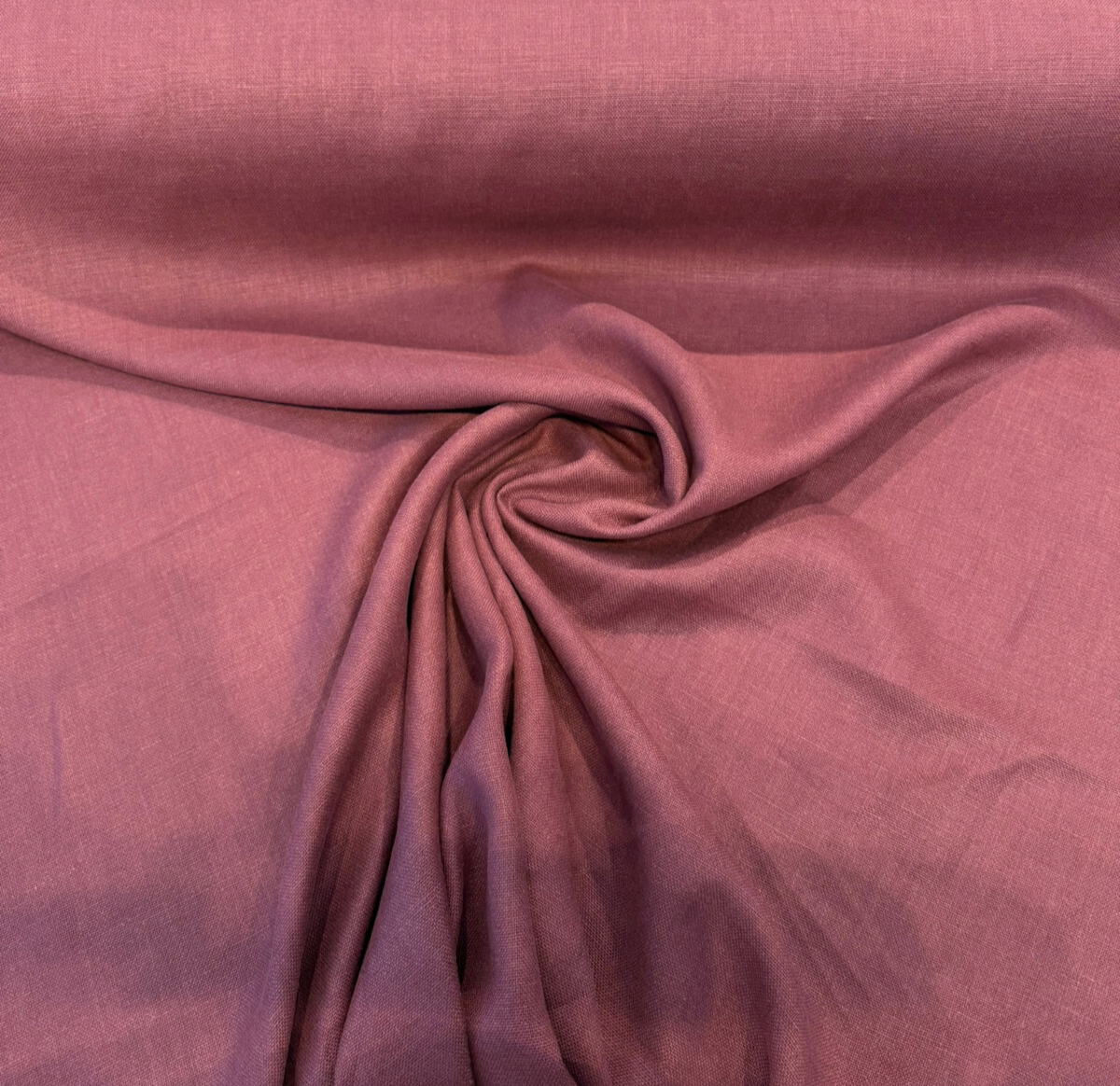 Libeco Belgian Tailored Linen Sanfor Airo Merlot Fabric - Merlot, 54-56" Width (1 Yard)