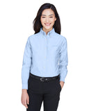 Camisa Oxford clásica resistente a arrugas de manga larga para mujer