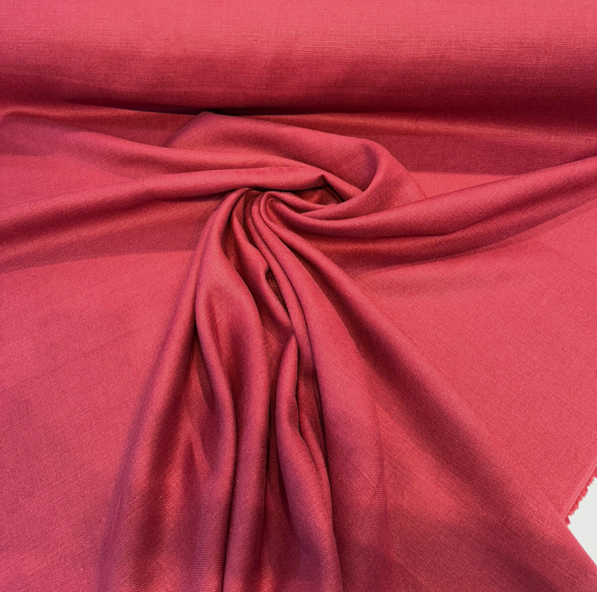Libeco Belgian Tailored Linen Sanfor Airo Red Wine Fabric - Red Wine, 54-56" Width (1 Yard)