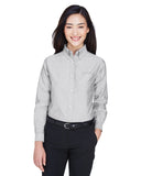Camisa Oxford clásica resistente a arrugas de manga larga para mujer