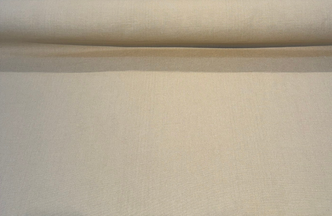 Libeco Belgian Tailored Linen Sanfor Airo Wheat Sand Fabric - Wheat Sand, 54-56" Width (1 Yard)