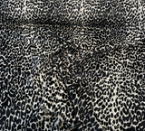 Velvet Kuna Onyx Velvet Fabric - Black Leopard Print, 54" Width (1 Yard)