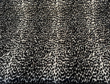 Velvet Kuna Onyx Velvet Fabric - Black Leopard Print, 54" Width (1 Yard)