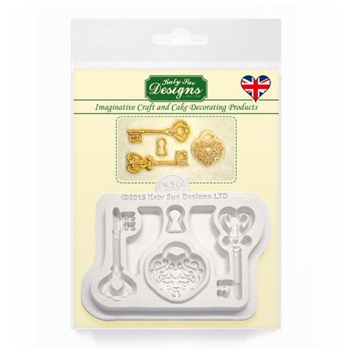 Decorative Keys & Lock Silicone Chocolate Mold