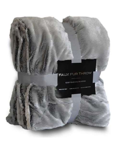 Alpine Fleece Faux Fur Throw Blanket