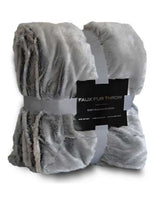 Alpine Fleece Faux Fur Throw Blanket