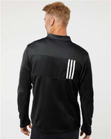 3-Stripes Double Knit Quarter-Zip Pullover