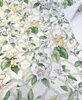 Waverly Treillage Floral Cotton Duck Fabric - Green Garden Floral Lattice, 54" Width (1 Yard)
