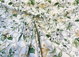 Waverly Treillage Floral Cotton Duck Fabric - Green Garden Floral Lattice, 54" Width (1 Yard)