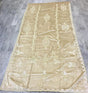 Italian Embroidered Versaille Velvet Fabric - Off White, Embroidered, 52"-54" Width, 113"-116" Length (1 Pair)