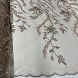 Beaded 3D Floral Lace Mesh