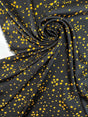 Polyester Printed Black Yellow Fabric