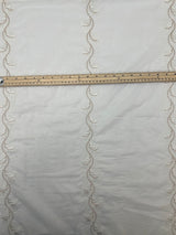 Embroidered Cotton Viscose Blend White