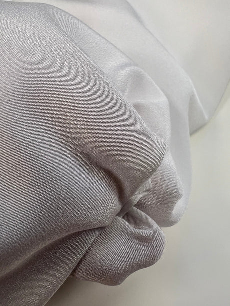 White Shade Crepe Polyester Fabric