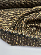 Wool Cotton Viscose Tweed Brown Beige