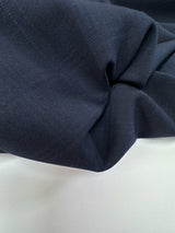 Checked Blue and Black Twill Suit Fabric