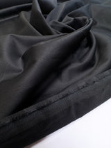 Black Cotton Viscose Elastane Woven